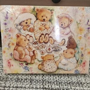 Hallmark Springbok Mary's Bears Tea Party Picnic 500 Piece Puzzle Sealed Vintage